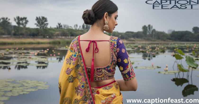 saree captions