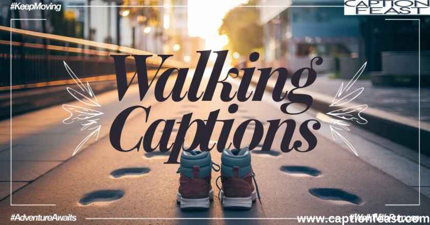 walking captions